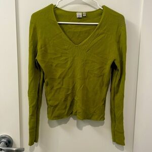 ANNE KLEIN stretches green tops final sale used no return